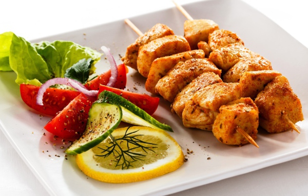 Шашлык с гарниром