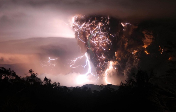 Вулкан в действии