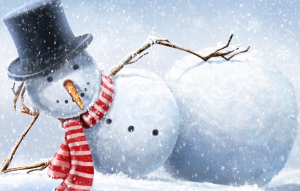 Снеговик на отдыхе