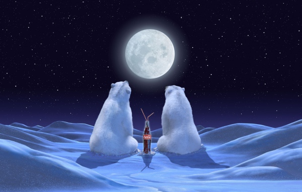 Два медведя у луны