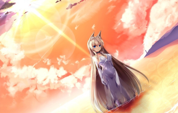 Девушка с ушами и длинными волосами