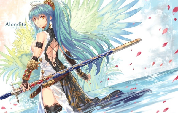 Девушка с голубыми волосами