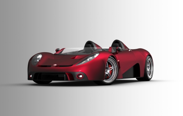 Красный супер автомобиль