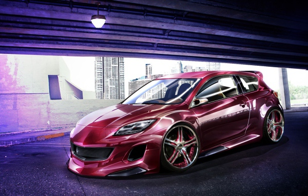 Розовый автомобиль