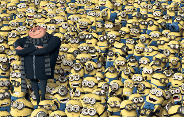 Много миньонов из Мультфильма Миньоны