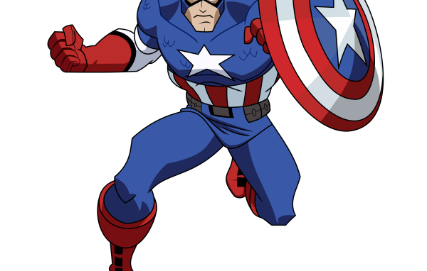 Капитан Америка на белом фоне