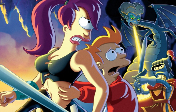 Футурама герои борются с монстром