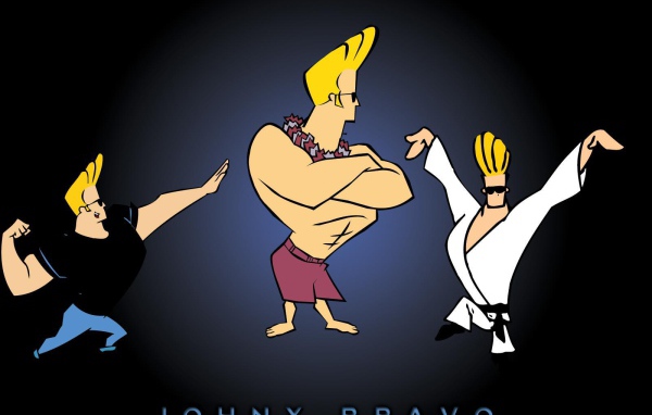 Джонни Браво в разных костюмах