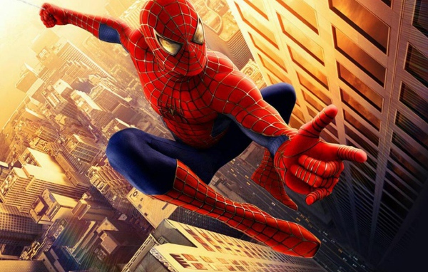 Человек-паук прыгает