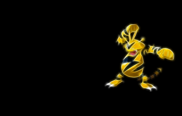 Покемон на черном фоне