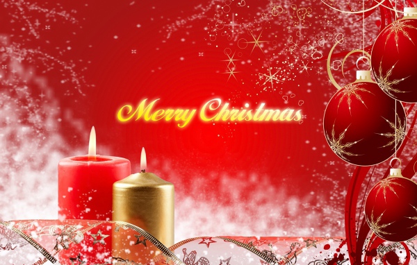 Красивая картинка со свечами на рождество