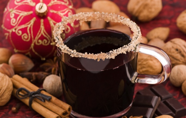 Шоколад и вкусный напиток на рождество