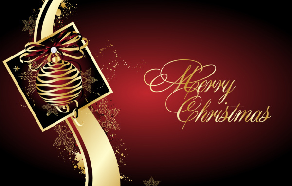 Пожелание на рождество, бордовый фон