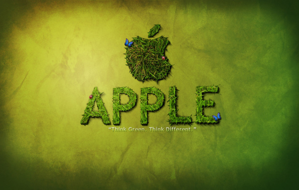 Бренд Apple из соломы