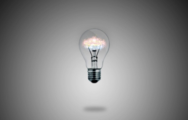 Светящеяся лампочка накаливания