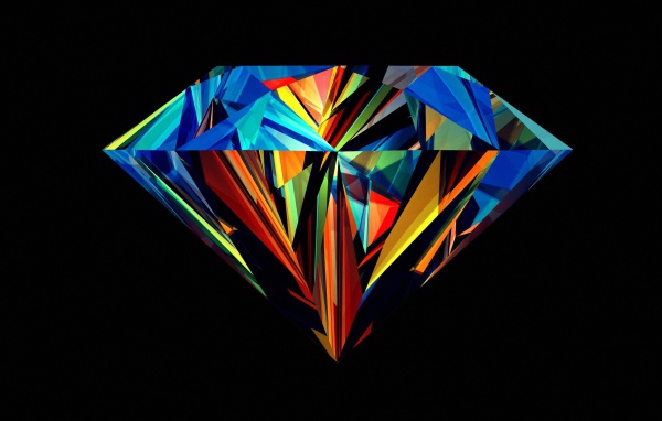 Multi-colored crystal