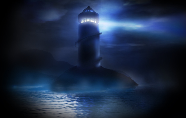 Маяк в синей ночи