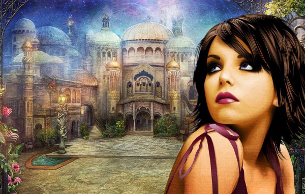 Девушка у храма