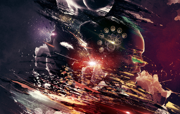 Абстракция с девушкой