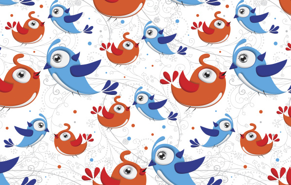 Текстура с птичками