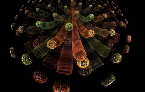 Объемный рисунок из трубок