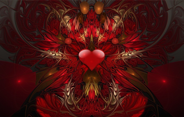 Абстрактный рисунок с сердечком