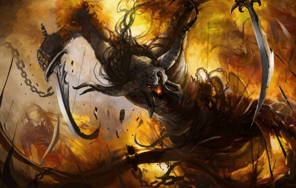 Монстр с двумя мечами