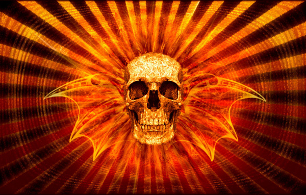 Череп с крыльями