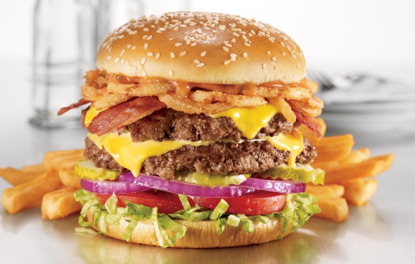 Очень толстый гамбургер