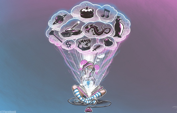 Это все , что у девочки в голове