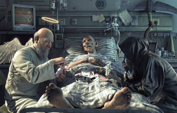 Смерть и ангел играют в карты