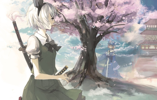 Девушка из игры Тоухоу