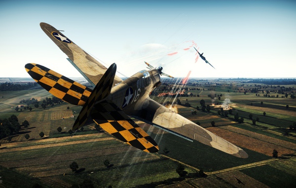 War Thunder американский самолет в бою