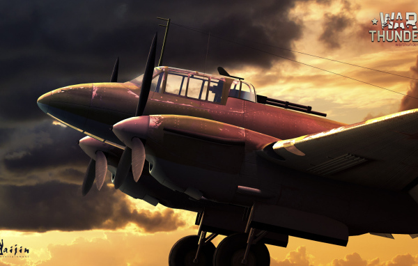 War Thunder огромный военный самолет на земле