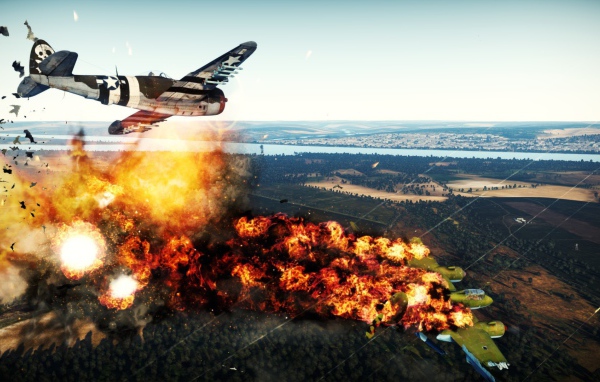 War Thunder самолет был поражен