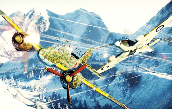 War Thunder два самолета в бою