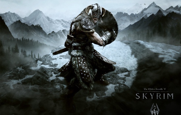 Воин из видео игры в горах