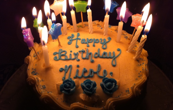  Коричневый торт на день рождения