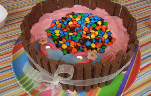 Торт с конфетами на день рождения