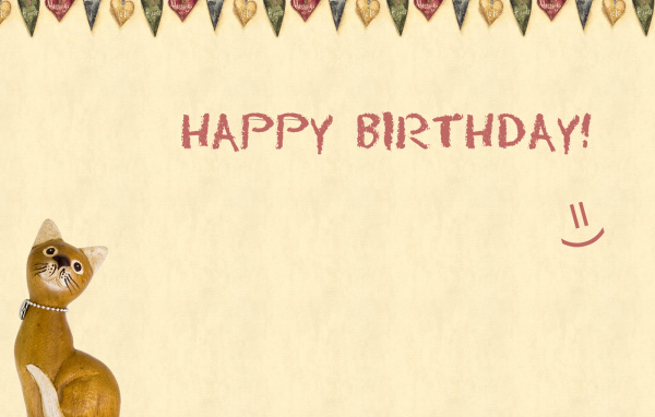Поздравительная картинка с котом на день рождения