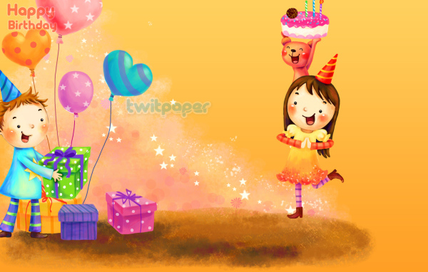 Счастливая девочка получает подарки на день рождения