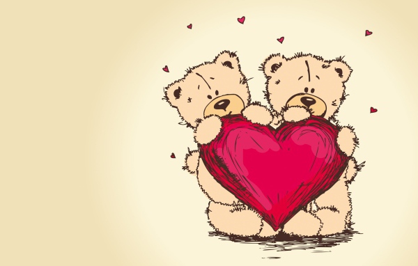 Влюбленные медвежата