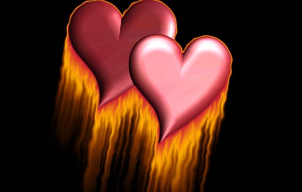 Two of the flaming heart