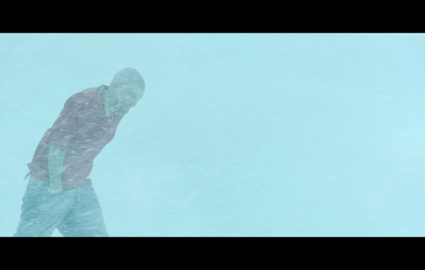 Баста в снегу