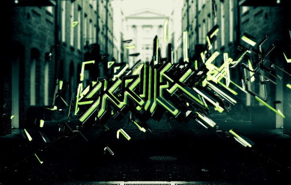 Skrillex зеленый граффити
