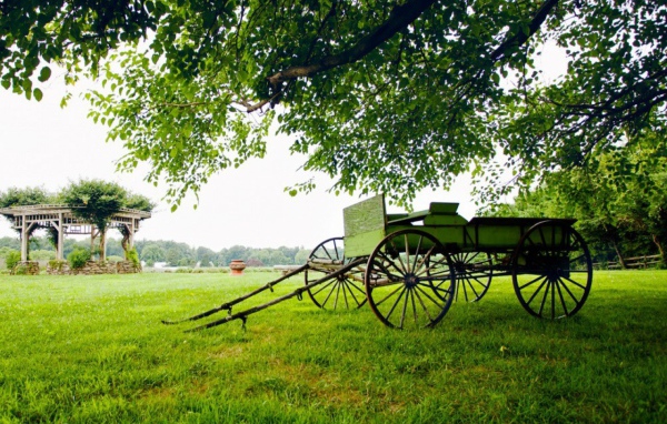 Пейзаж с телегой