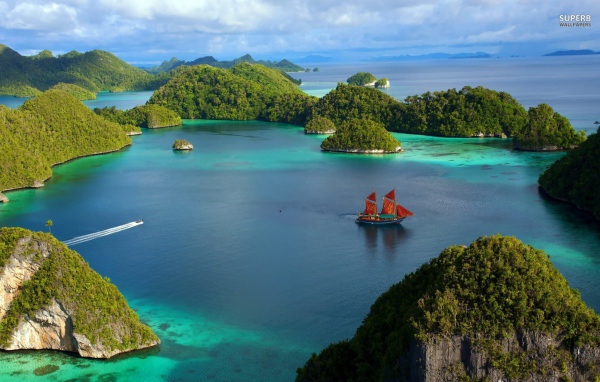 Корабль среди островов