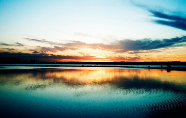 	 Рассвет пейзаж озера