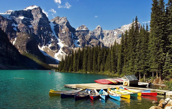 Озеро Морайне пристань