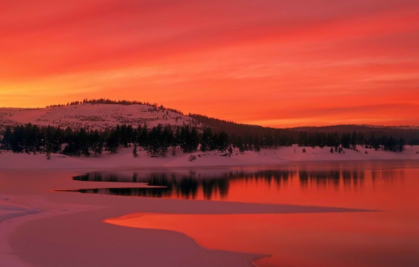 Пейзаж в багровых тонах